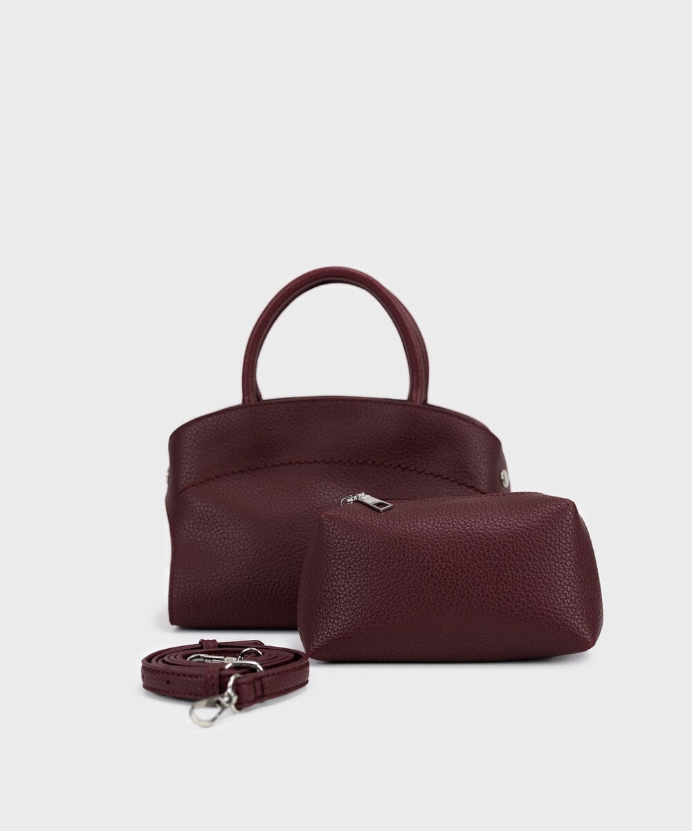 Burgundy Top Handle Bag — Sapphire view 3