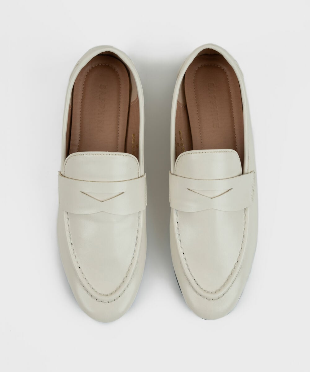 OFF WHITE PENNY LOAFERS — Sapphire view 3
