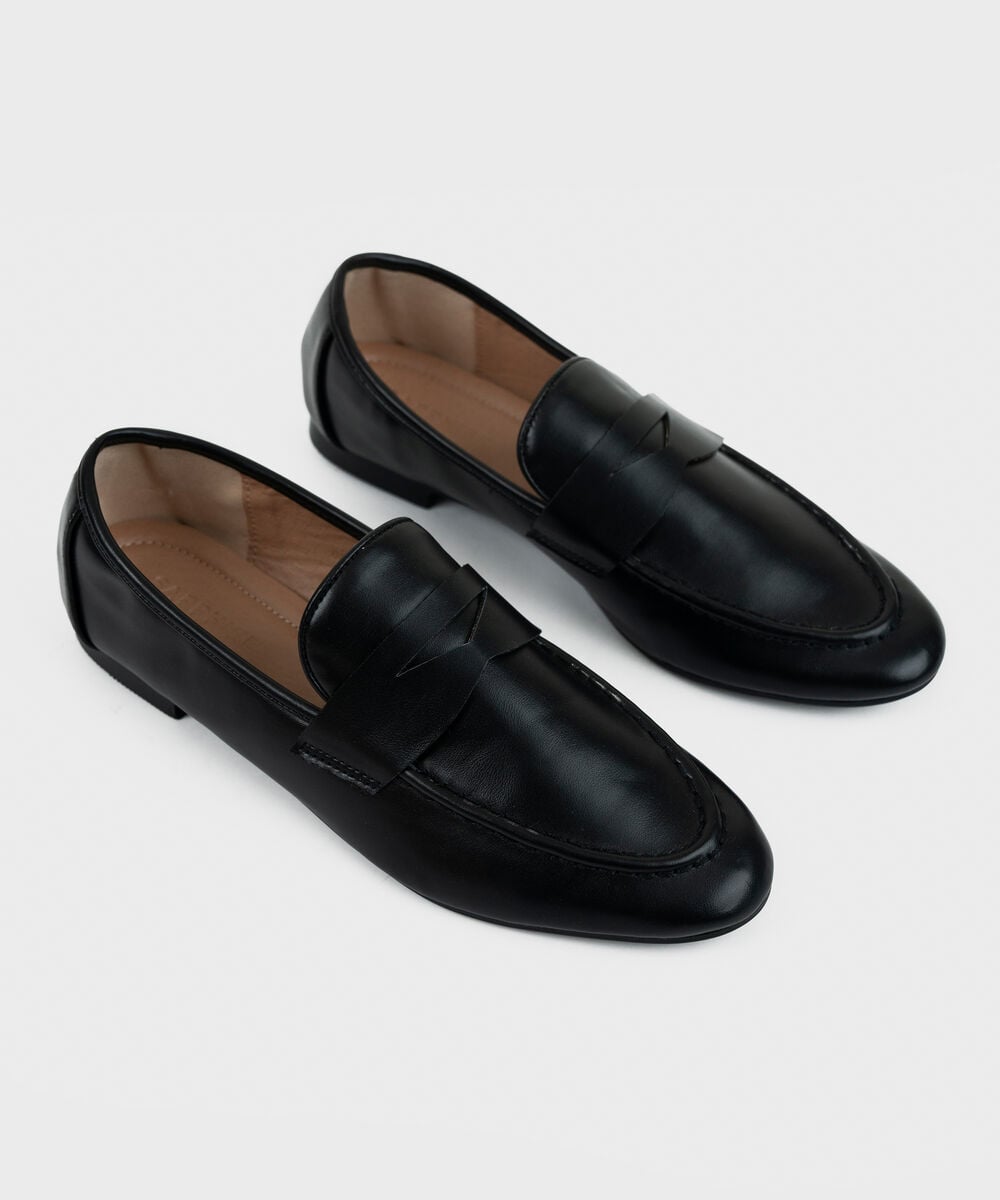 BLACK PENNY LOAFERS — Sapphire