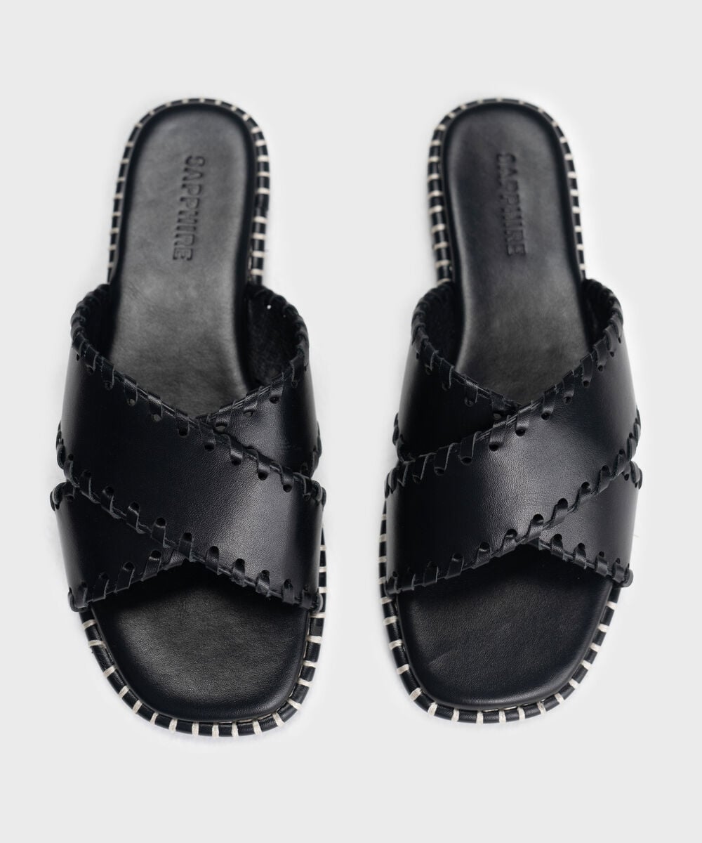 BLACK SANDALS — Sapphire view 3