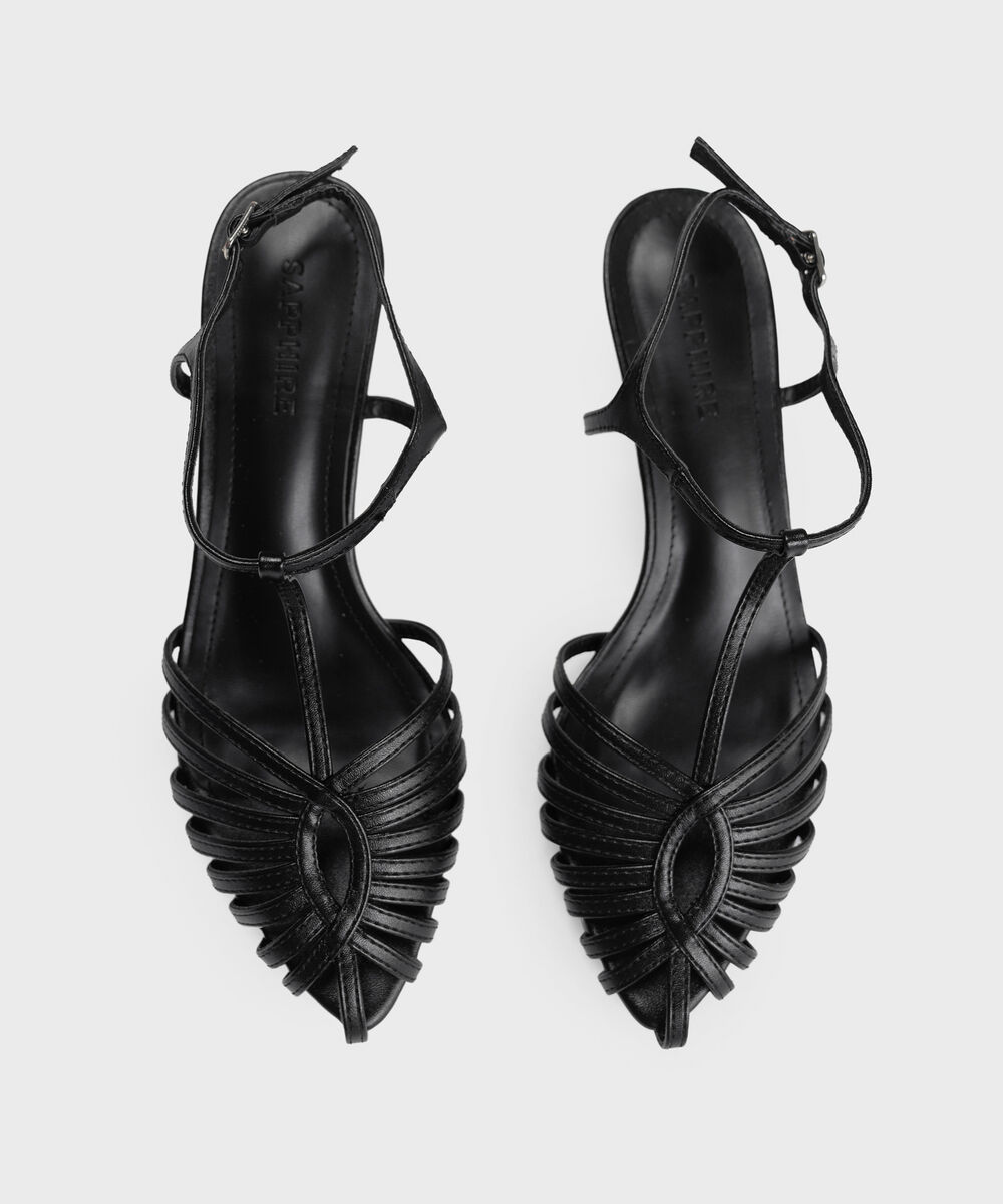 BLACK KITTEN HEELS — Sapphire view 3