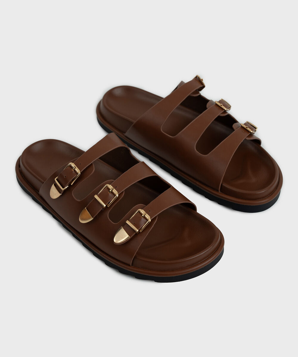 BROWN SANDALS — Sapphire