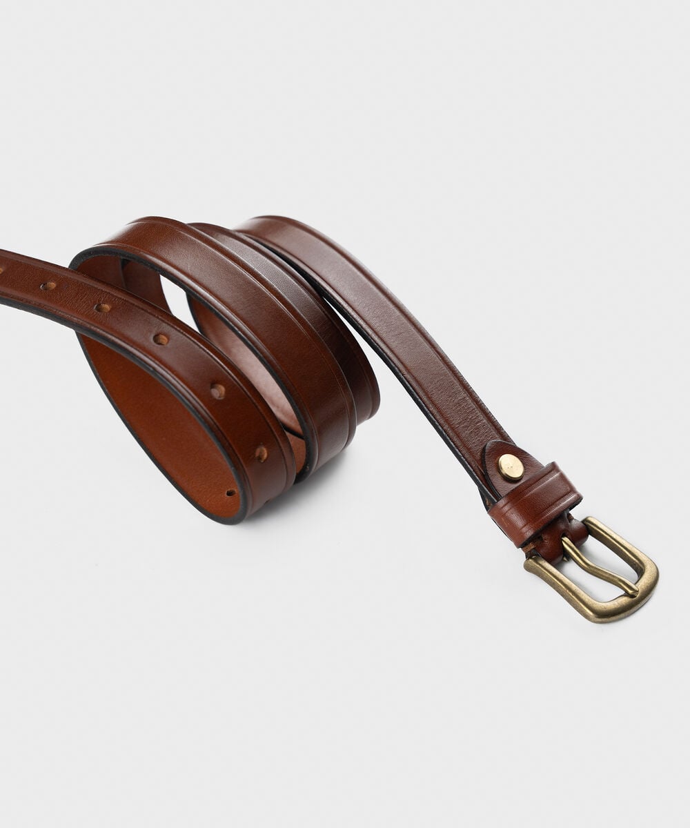 Vintage Split Leather Belt — Sapphire