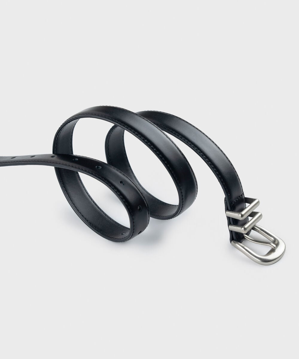 Vintage Split Leather Belt — Sapphire
