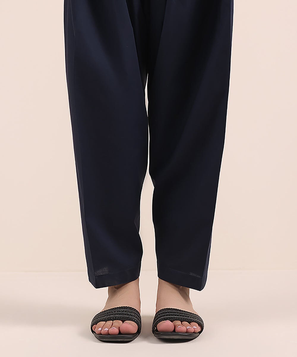 Solid Cambric Shalwar — Sapphire
