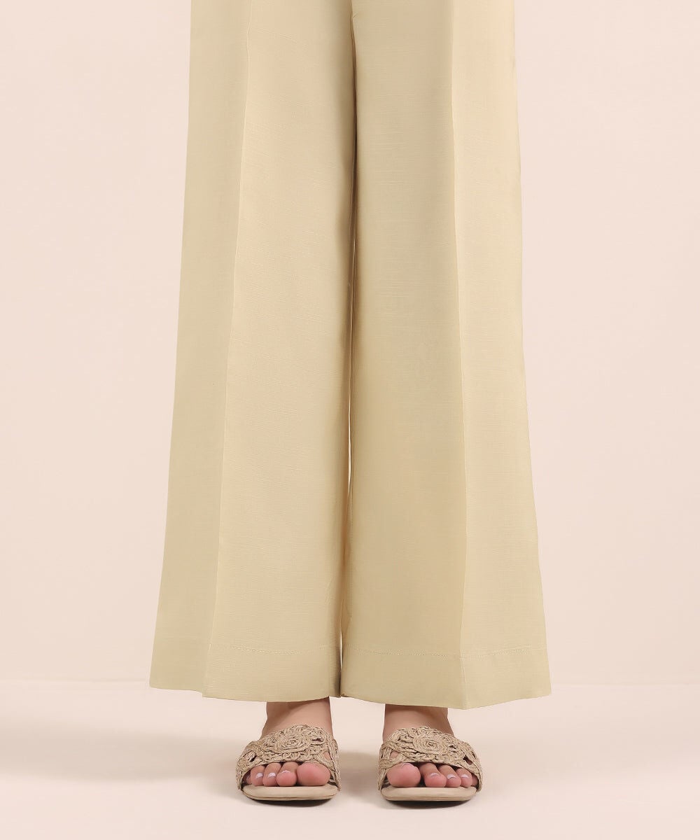 Raw Silk Culottes — Sapphire view 3