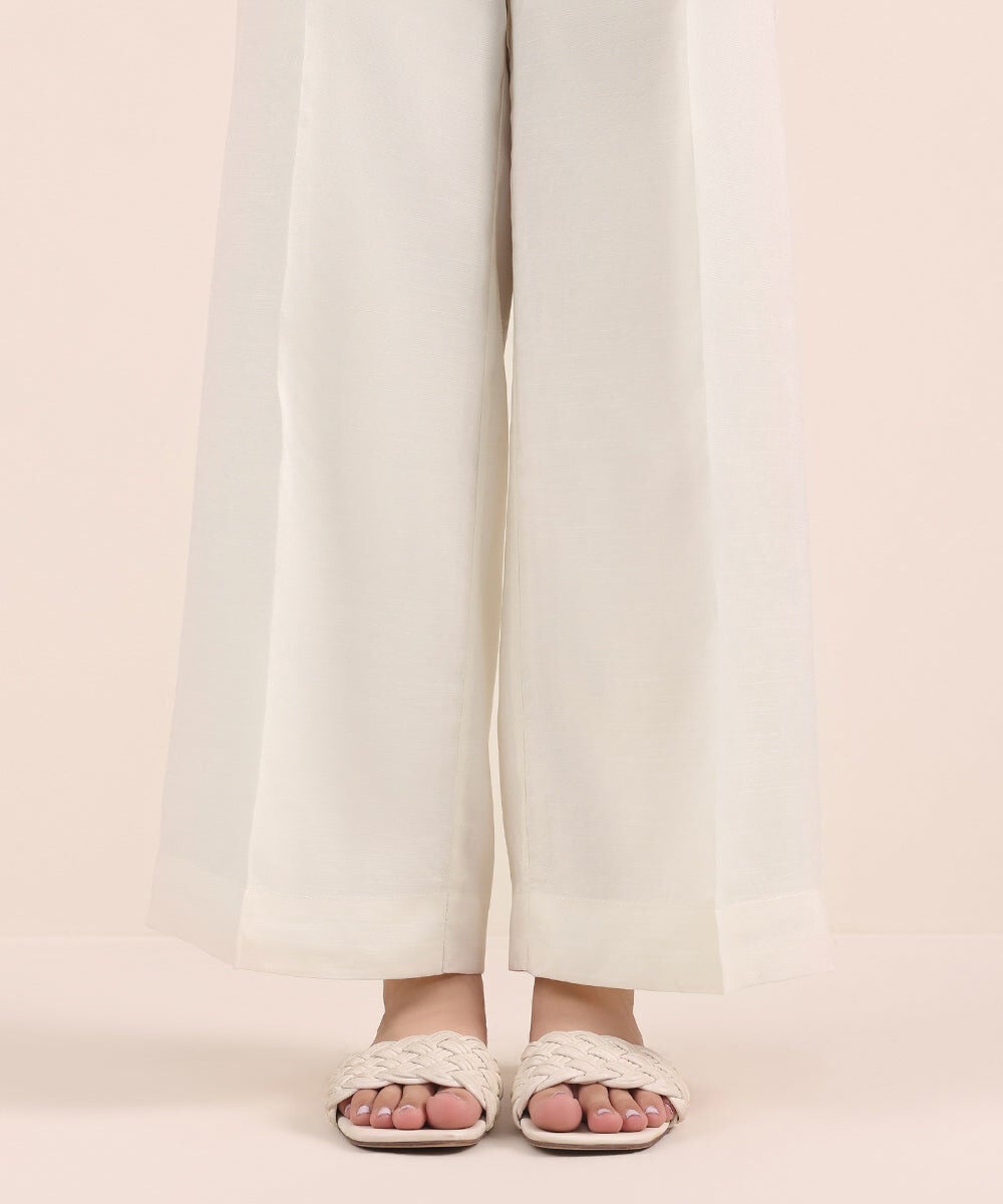 Raw Silk Culottes — Sapphire view 3