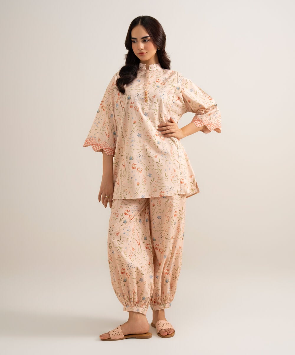 2 Piece - Printed Lawn Suit — Sapphire