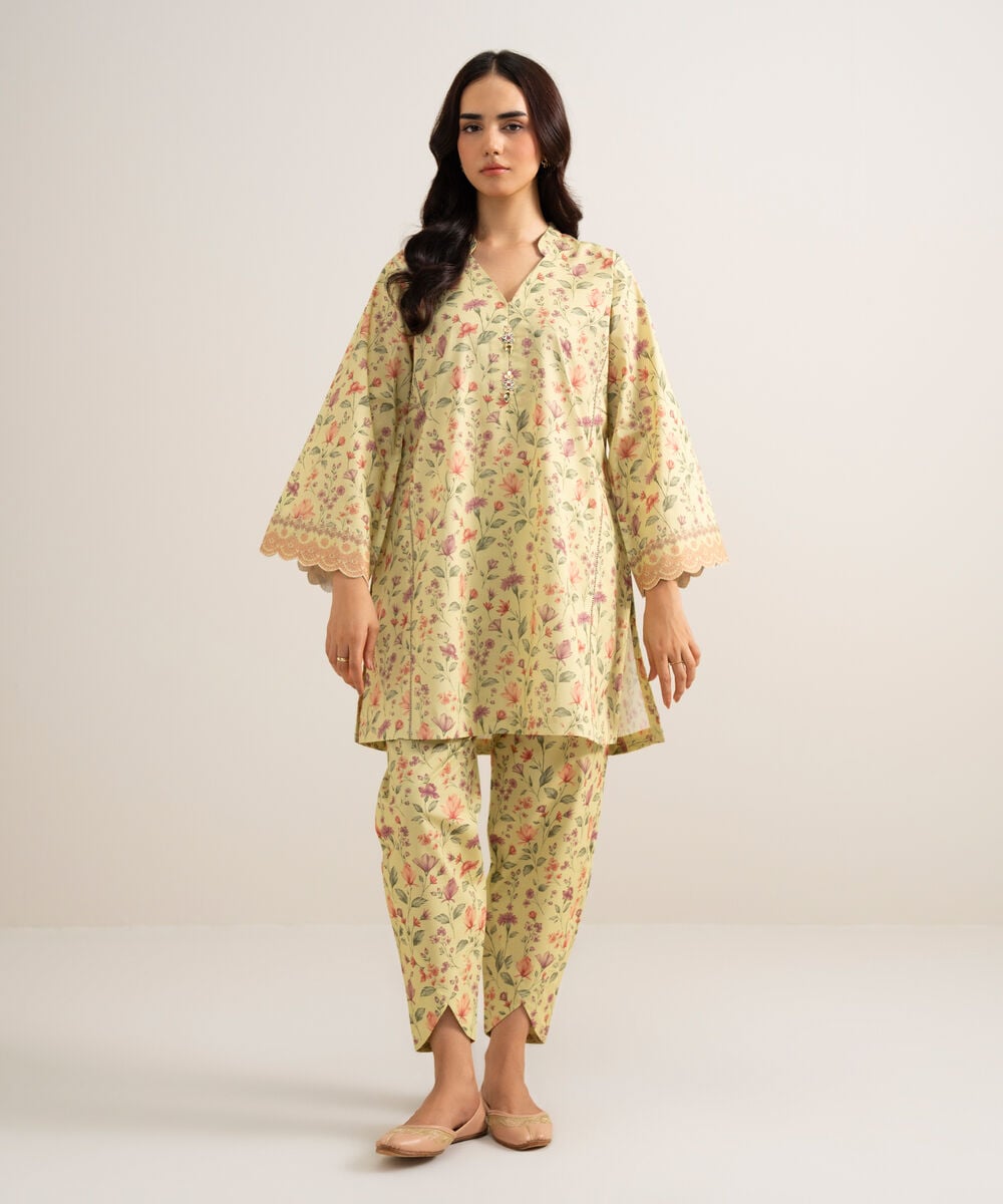 2 Piece - Printed Lawn Suit — Sapphire