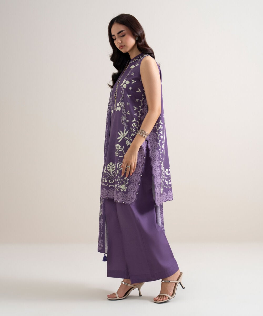 3 Piece - Printed Lawn Suit — Sapphire view 3