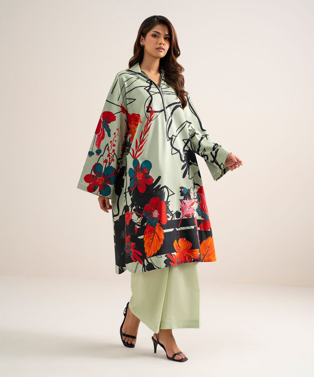 2 Piece - Printed Lawn Suit — Sapphire