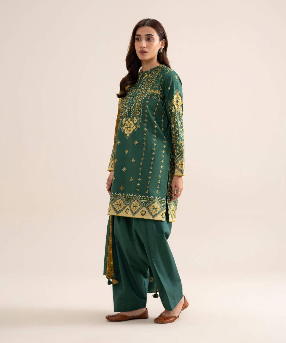 3 Piece - Printed Lawn Suit — Sapphire view 3
