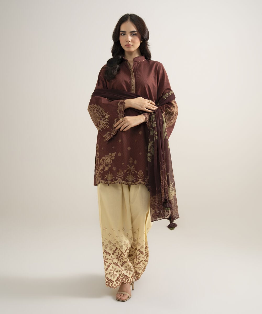 3 Piece - Printed Cotton Suit — Sapphire