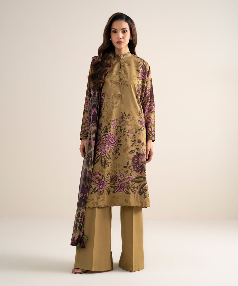 3 Piece - Printed Cotton Suit — Sapphire