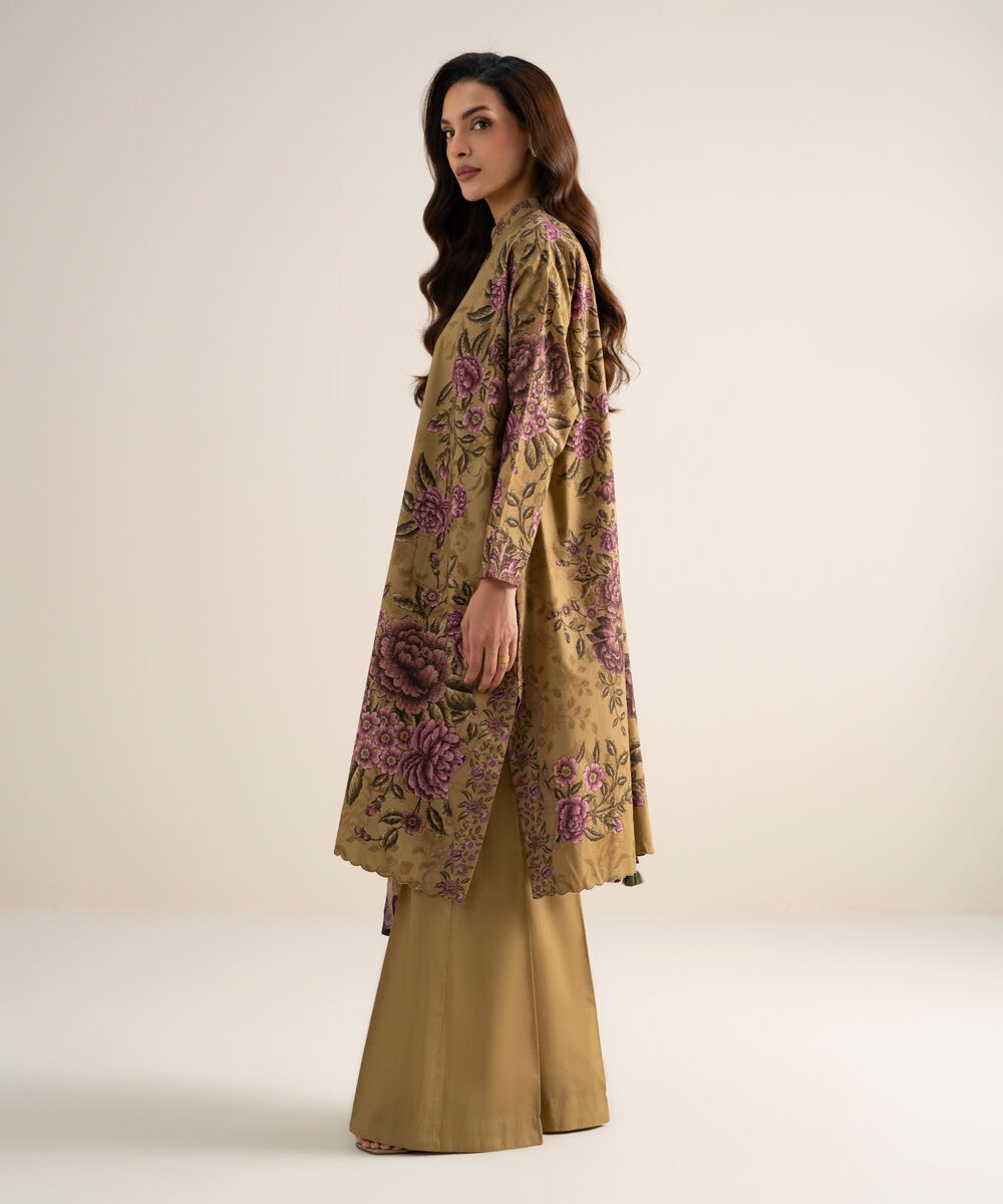 3 Piece - Printed Cotton Suit — Sapphire view 3