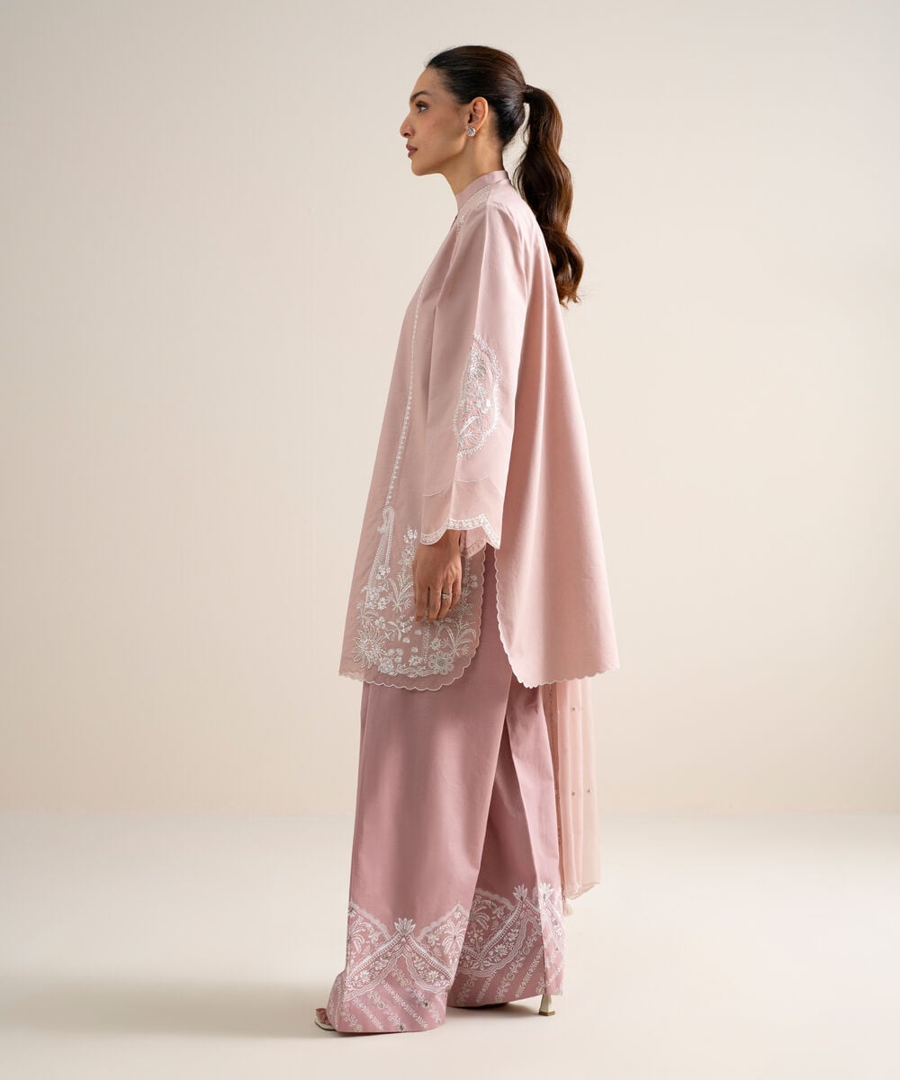 3 Piece - Embroidered Lawn Suit — Sapphire view 3