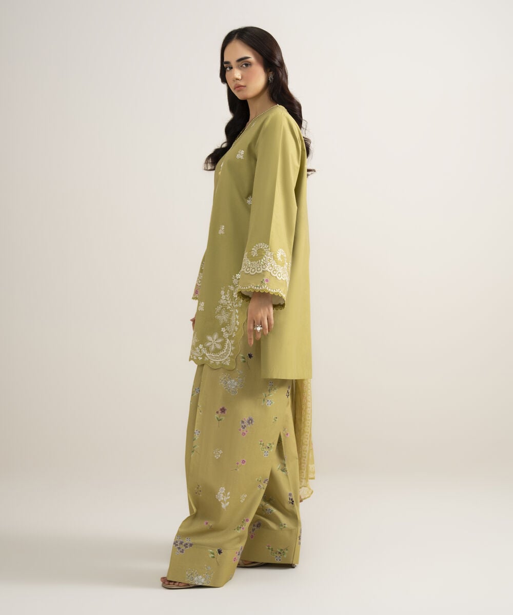 3 Piece - Embroidered Lawn Suit โ Sapphire view 3