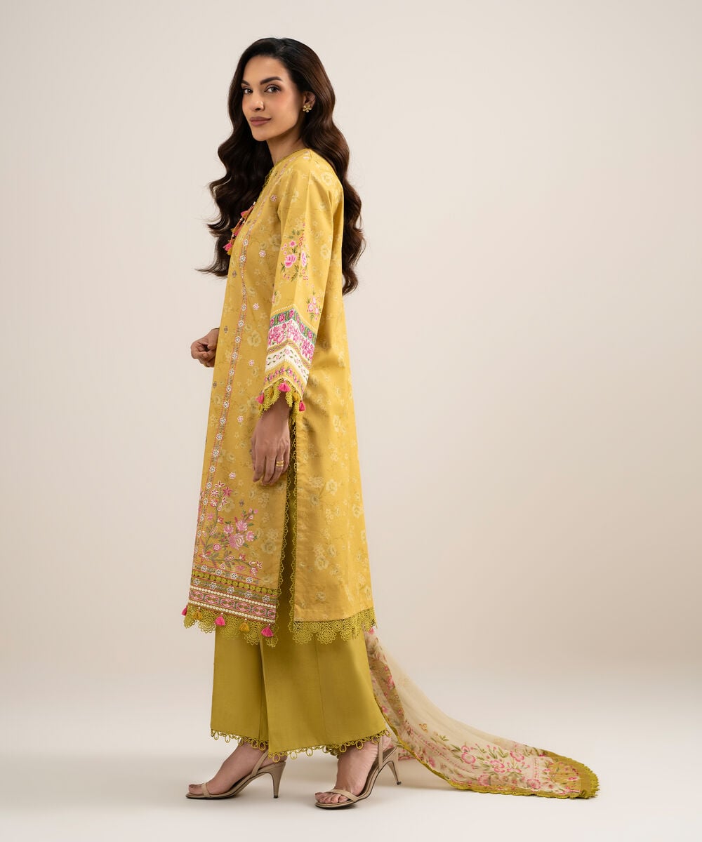 3 Piece - Embroidered Lawn Suit โ Sapphire view 3