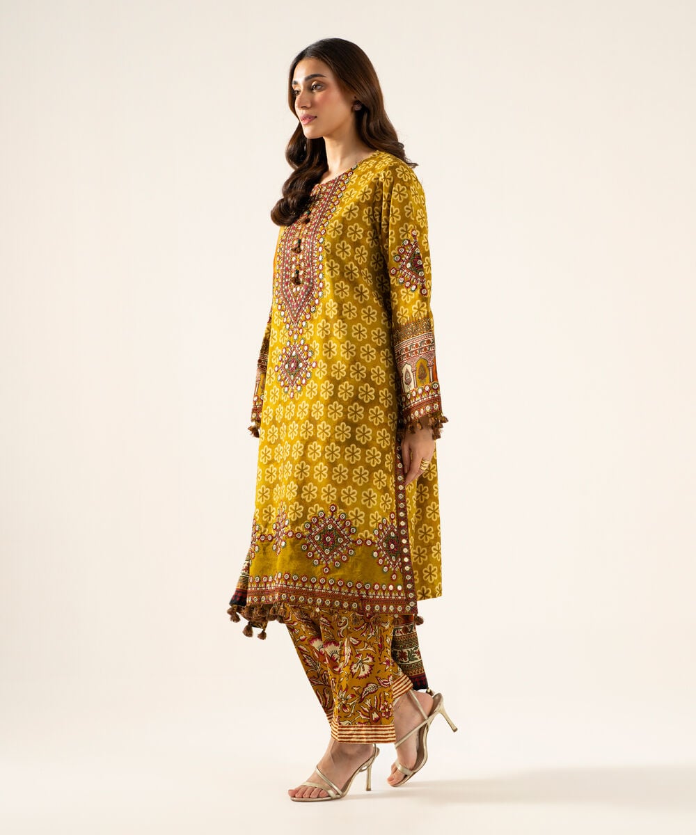 3 Piece - Embroidered Linen Suit โ Sapphire view 3