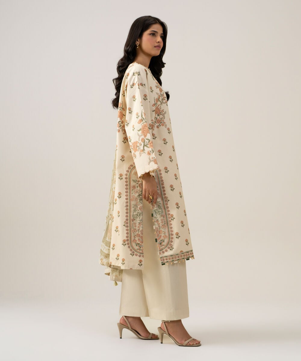 3 Piece - Embroidered Dobby Suit — Sapphire view 3
