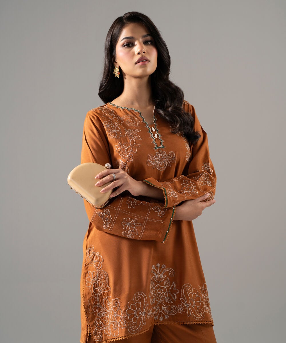 Printed Net Dupatta — Sapphire