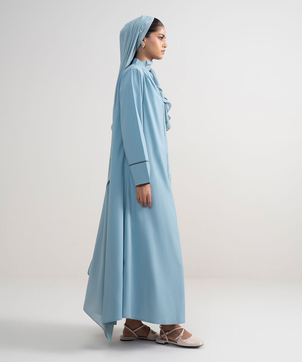 BUTTON THROUGH REGULAR ABBAYA — Sapphire view 3