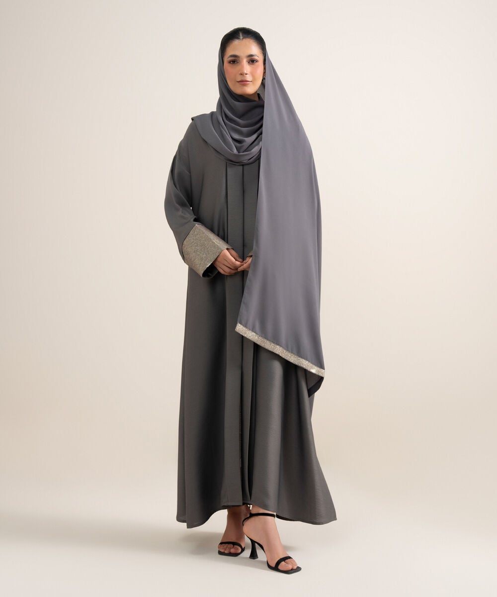 Sequin Embellished Abaya Set — Sapphire view 3