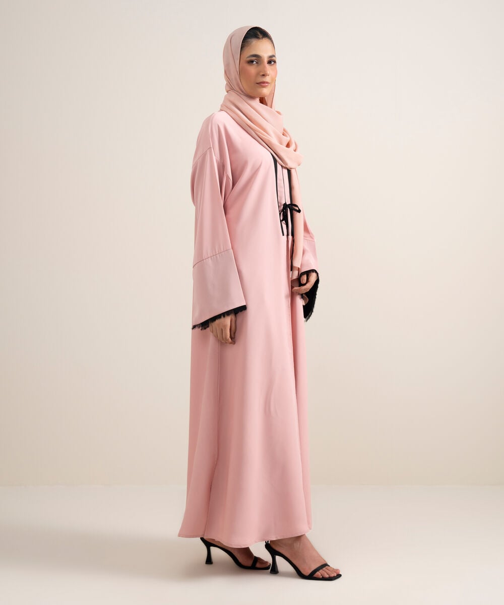 Front-Open Regular Abaya Set — Sapphire view 3