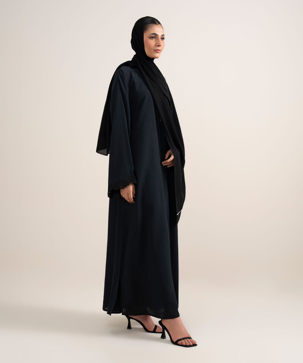 Embroidered Regular Abaya Set โ Sapphire view 3