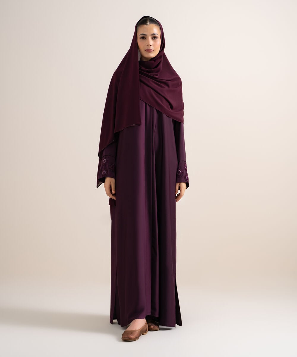 Embellished Abaya Set — Sapphire