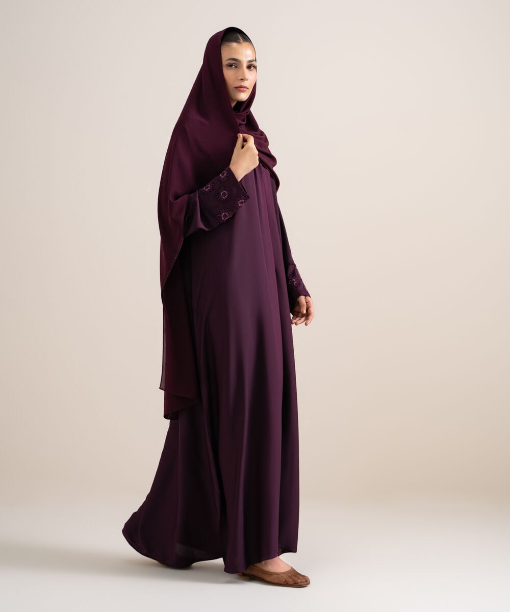 Embellished Abaya Set — Sapphire view 3