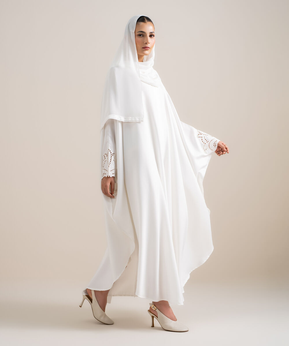 Embroidered Kaftan Abaya Set — Sapphire view 3