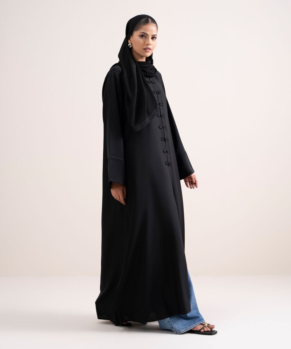 Front Open Abaya Set — Sapphire view 3