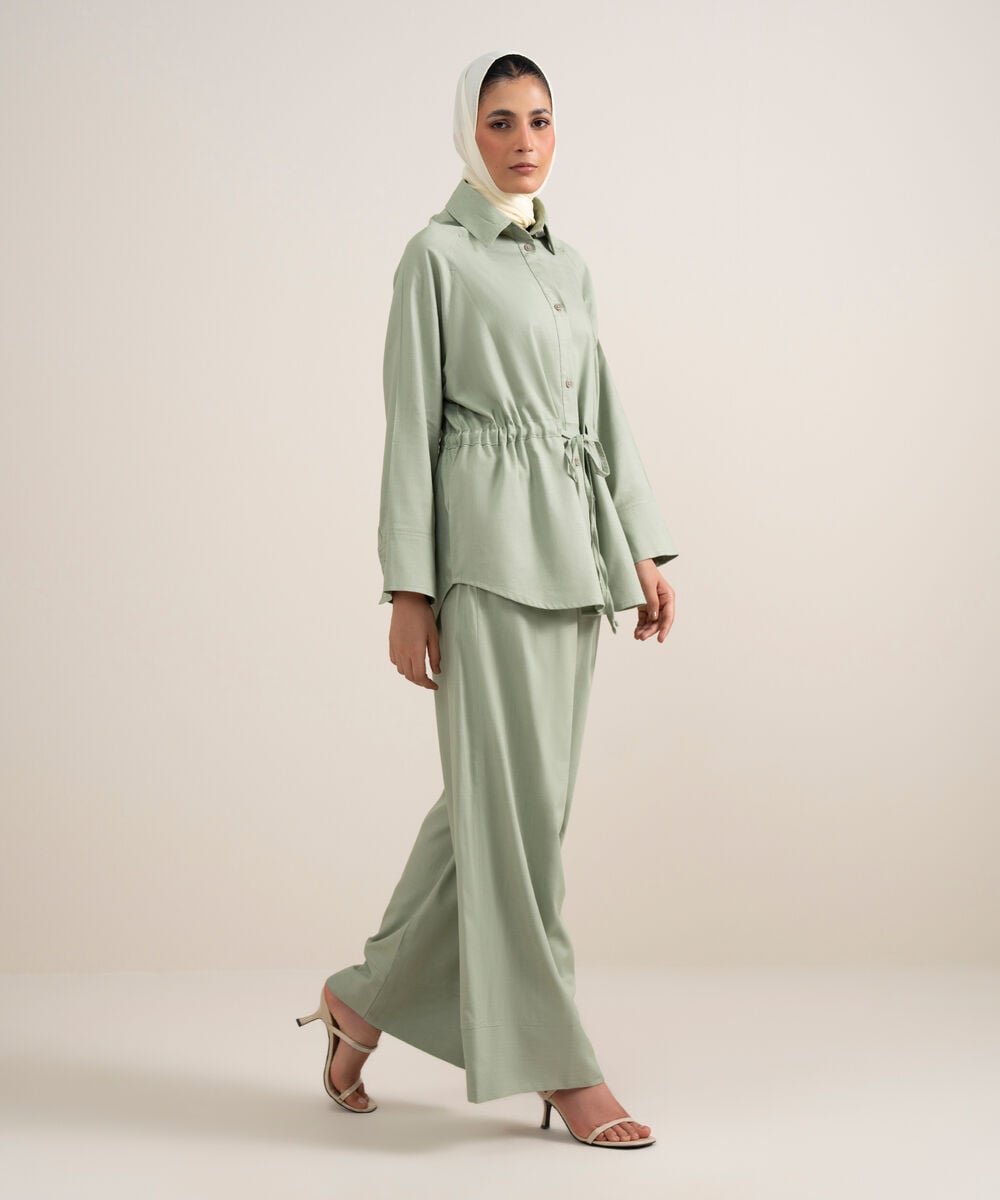 Wide-Leg Culottes — Sapphire view 3