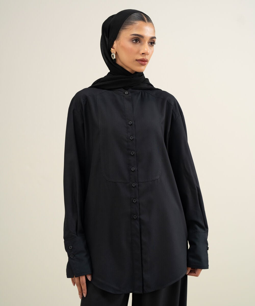 Button Down Top — Sapphire