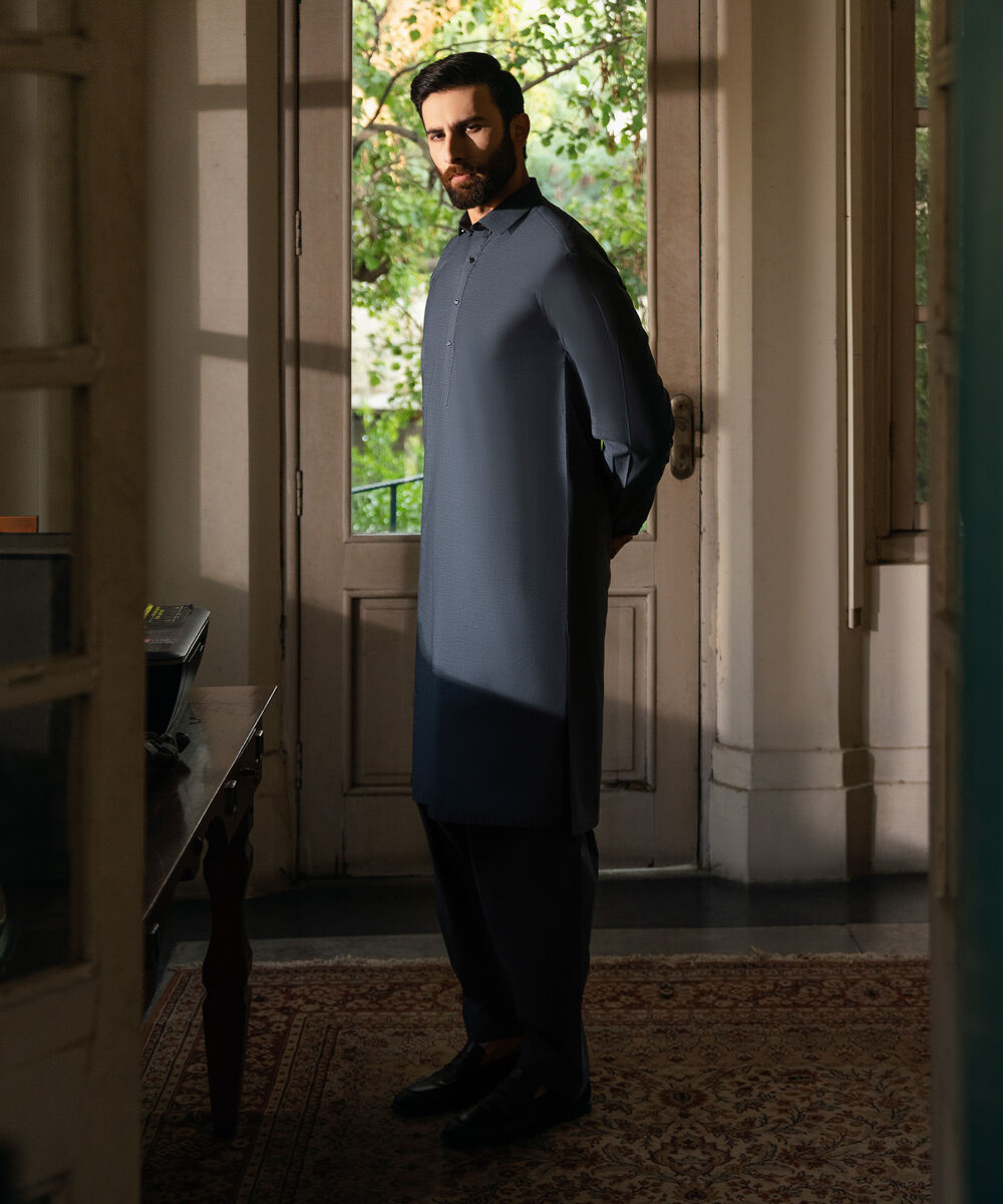 Yarn Dyed Cotton Suit — Sapphire