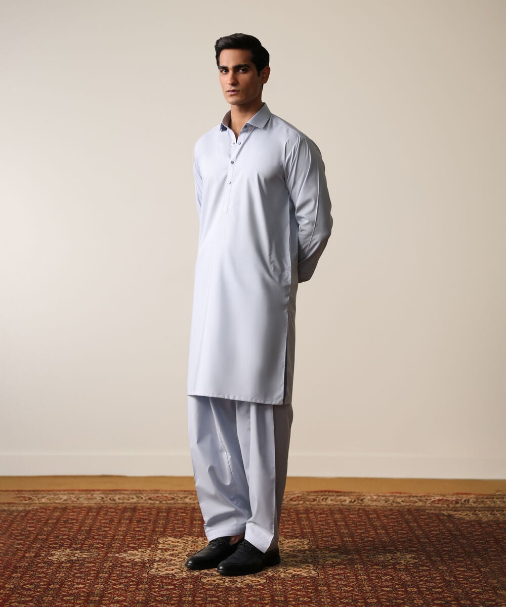 Premium Giza Cotton Suit — Sapphire view 3