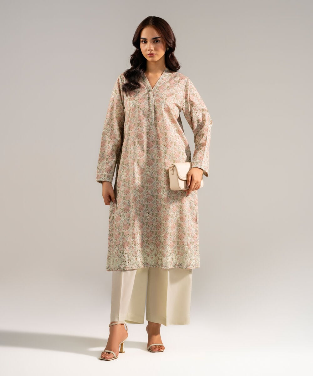 2 Piece - Embroidered Zari Lawn Suit — Sapphire