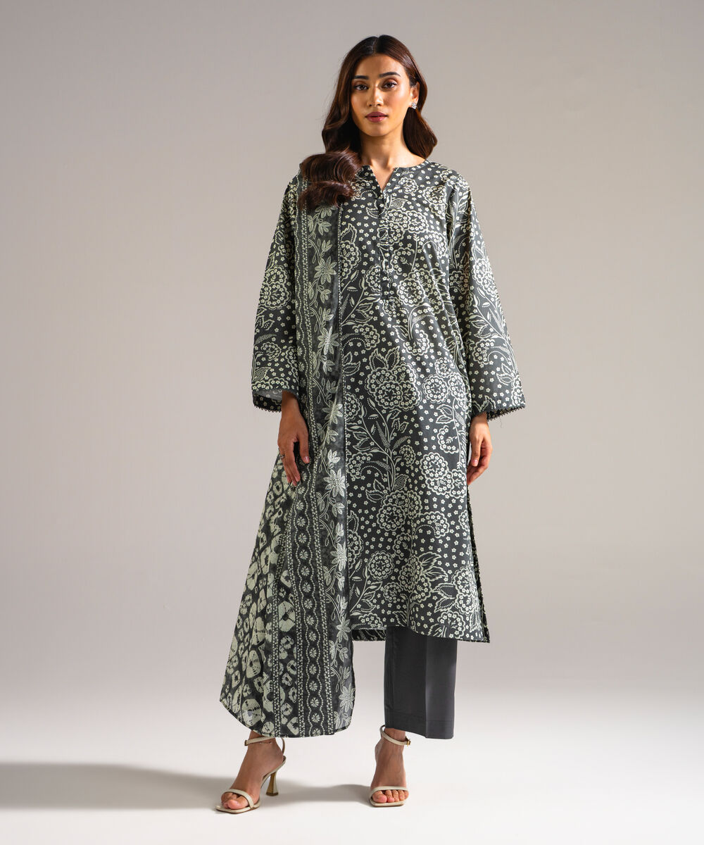 3 Piece - Printed Lawn Suit — Sapphire view 3