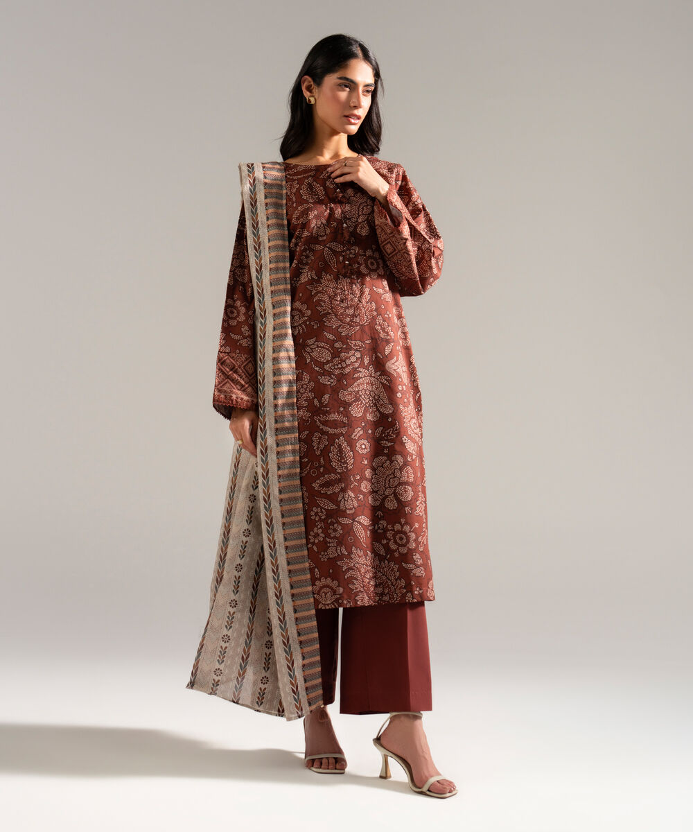 3 Piece - Printed Lawn Suit — Sapphire view 3