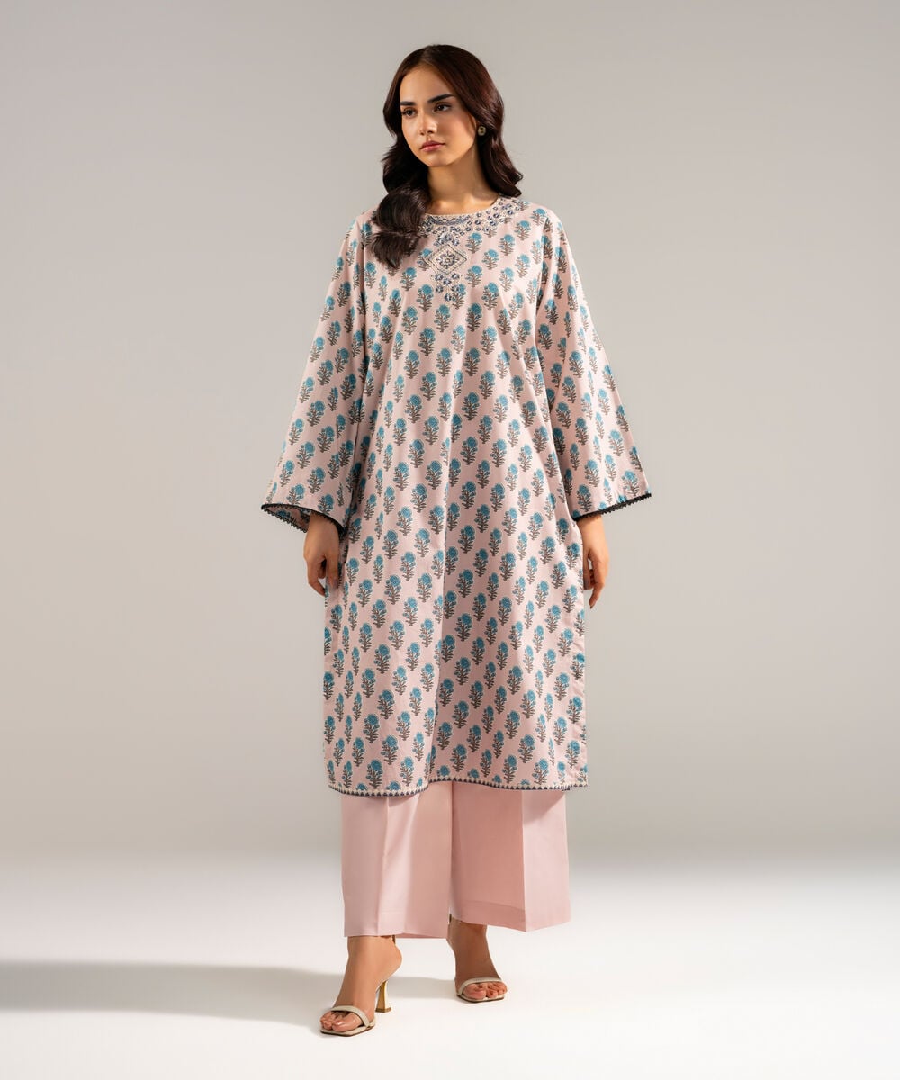 2 Piece - Embroidered Cambric Suit — Sapphire view 3