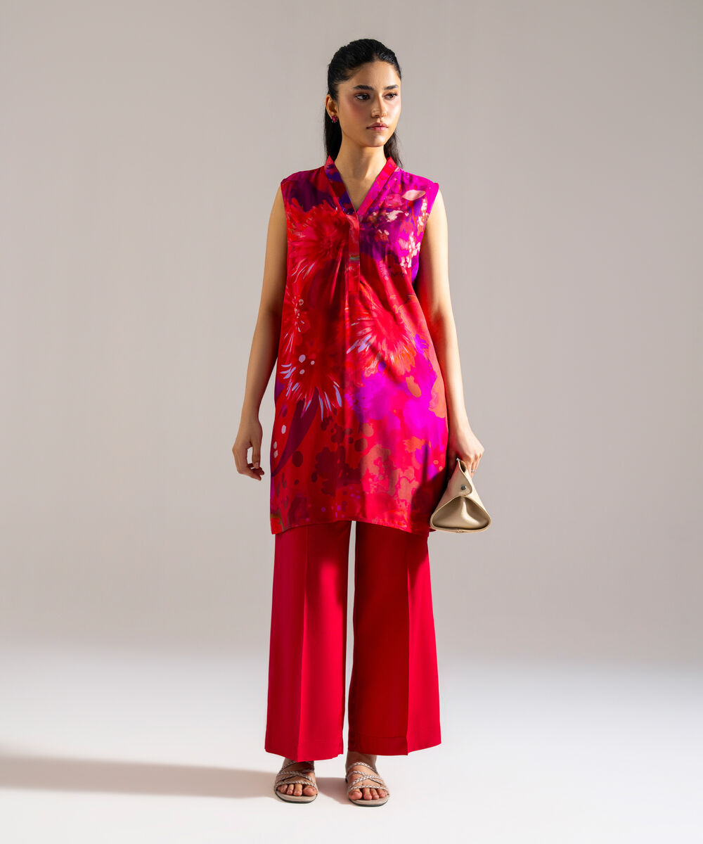 2 Piece - Printed Arabic Lawn Suit — Sapphire