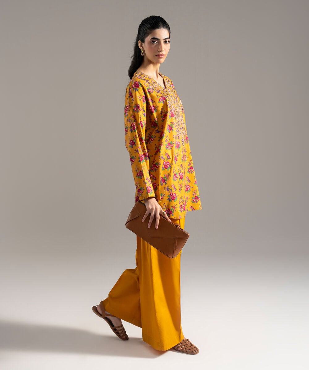 2 Piece - Embroidered Cotton Viscose Suit โ Sapphire view 3