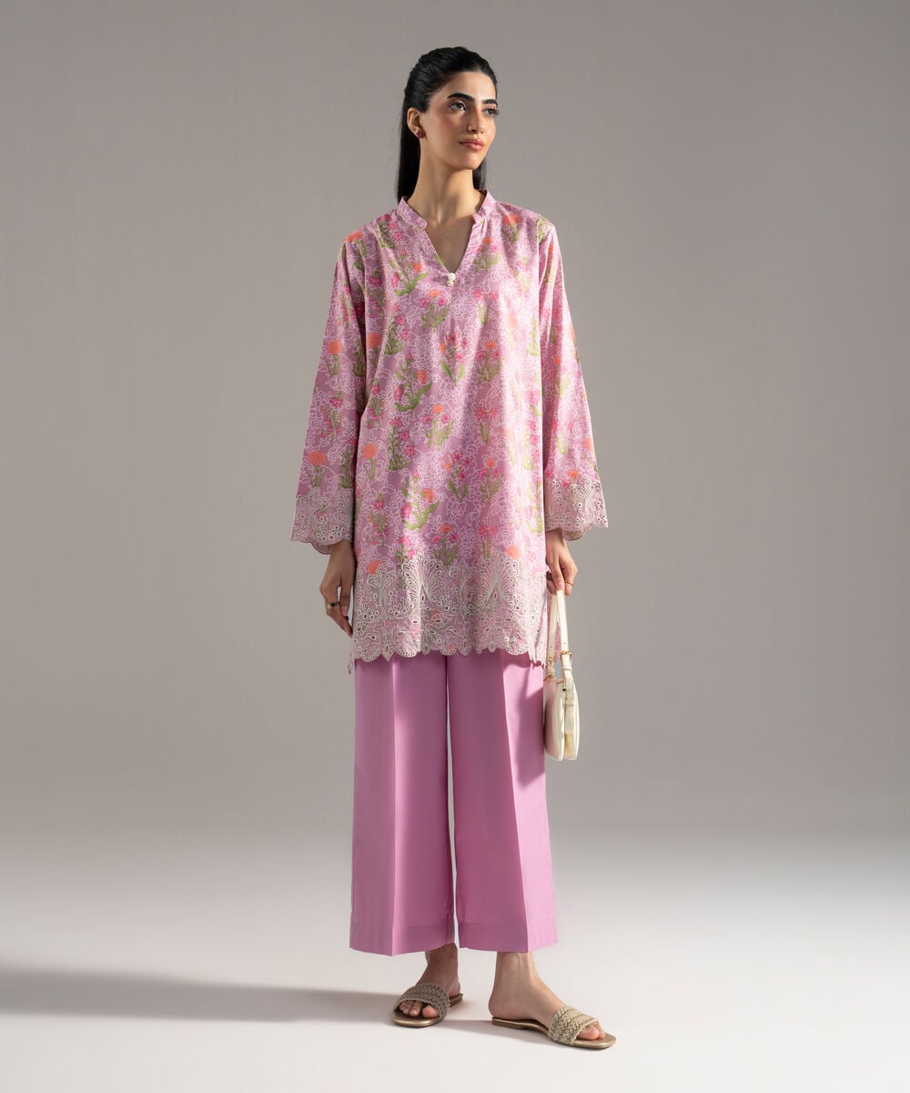 2 Piece - Embroidered Cotton Viscose Suit โ Sapphire view 3