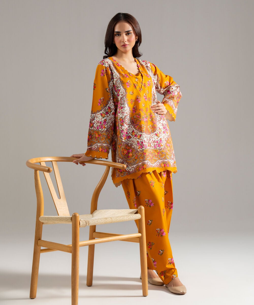 Printed Cotton Viscose Shirt โ Sapphire view 3