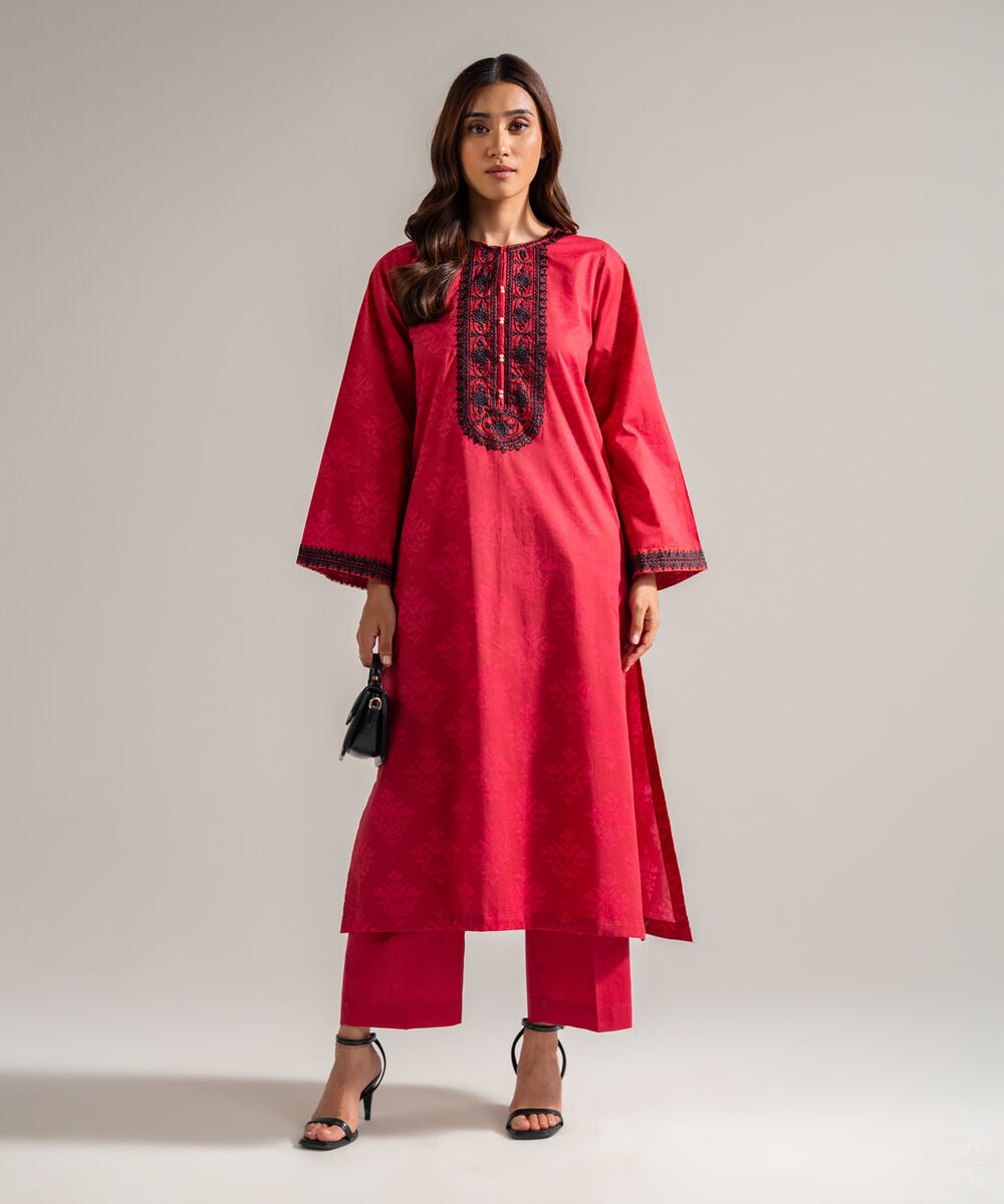 2 Piece - Embroidered Cambric Suit — Sapphire view 3