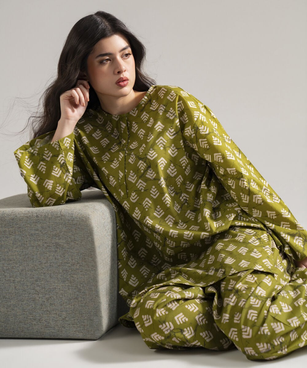 2 Piece - Printed Lawn Suit — Sapphire