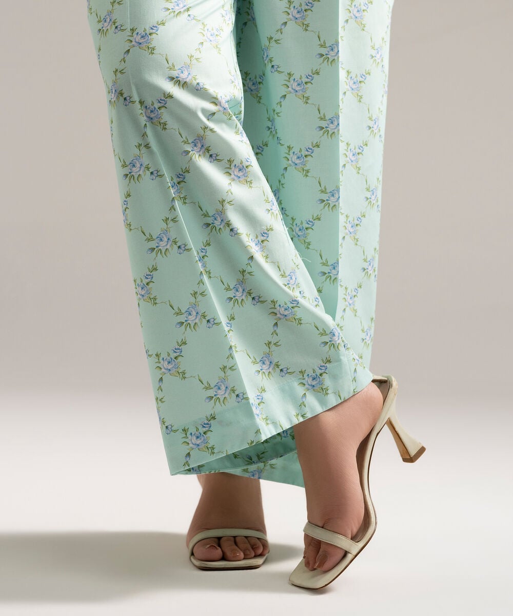 Printed Lawn Shirt — Sapphire
