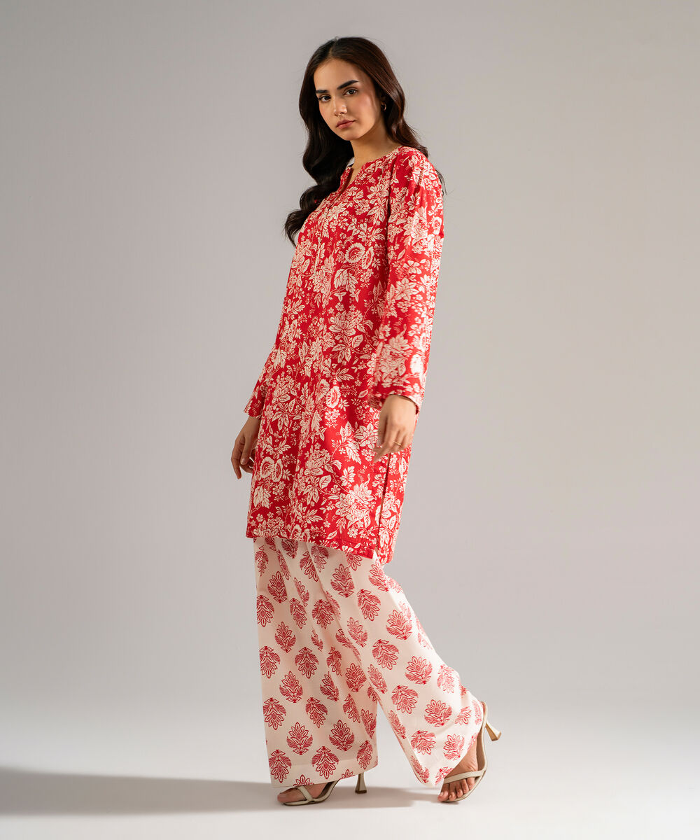 Printed Lawn Shirt โ Sapphire view 3