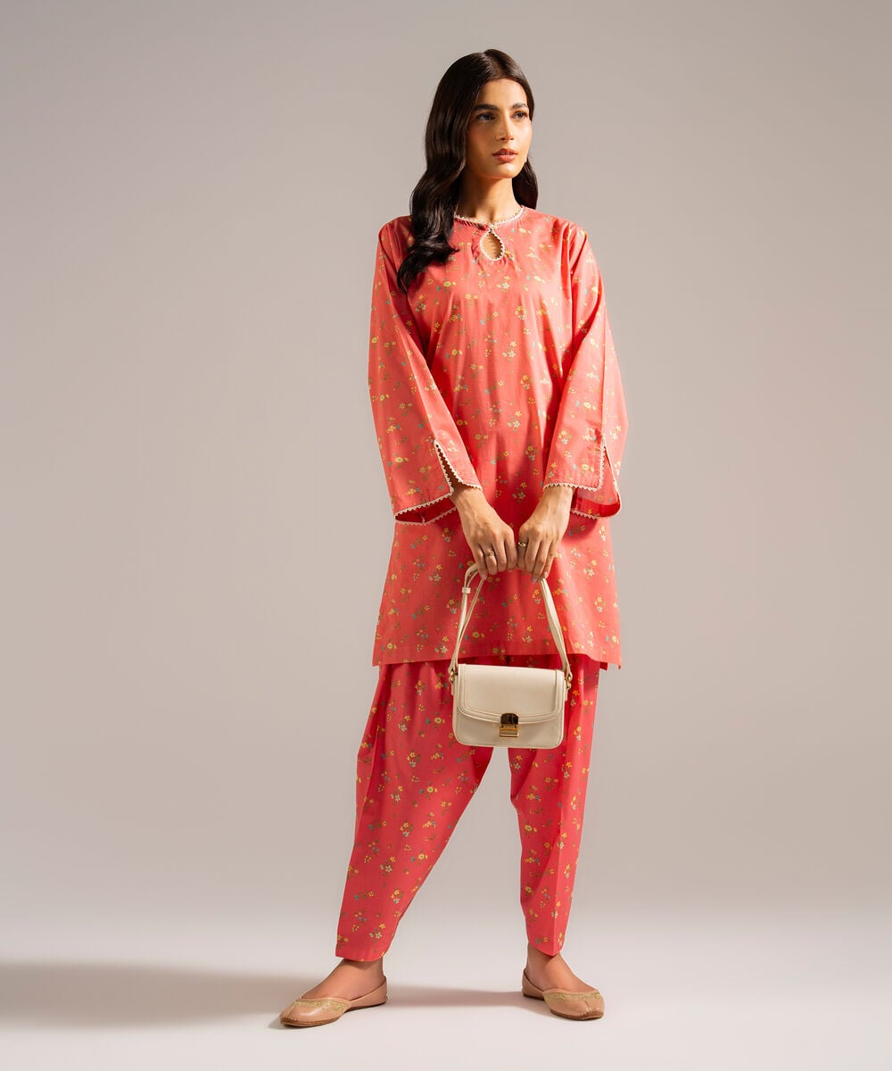 Printed Cambric Skinny Shalwar โ Sapphire view 3